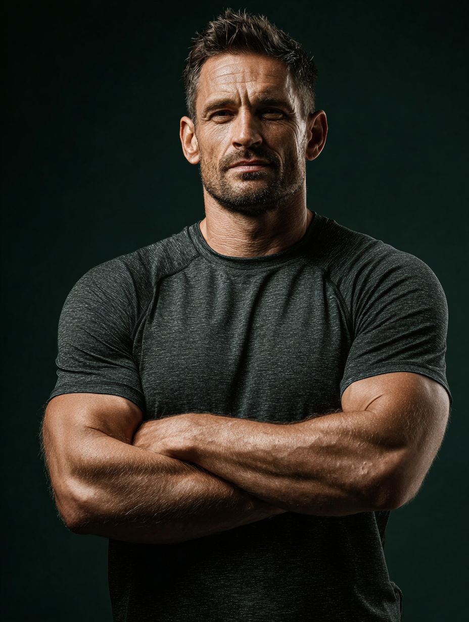 Мотивований чоловік медитує на природі